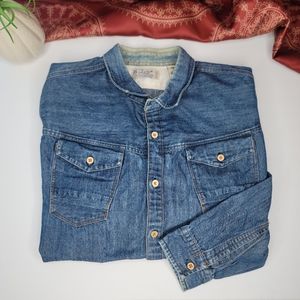 Scotch & Soda Denim Button Up Shirt Size Large